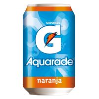 Paquete refresco lata naranja aquarada 33cl 24 uni.