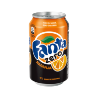 Fanta naranja zero 33cl lata en paquete 24 uni.